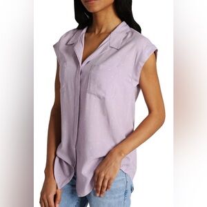 Jachs Girlfriend, NWT, Button Front Blouse in lavender purple, size XL